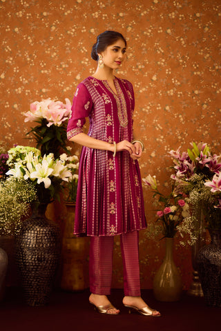 Raspberry Purple Kurta  Set