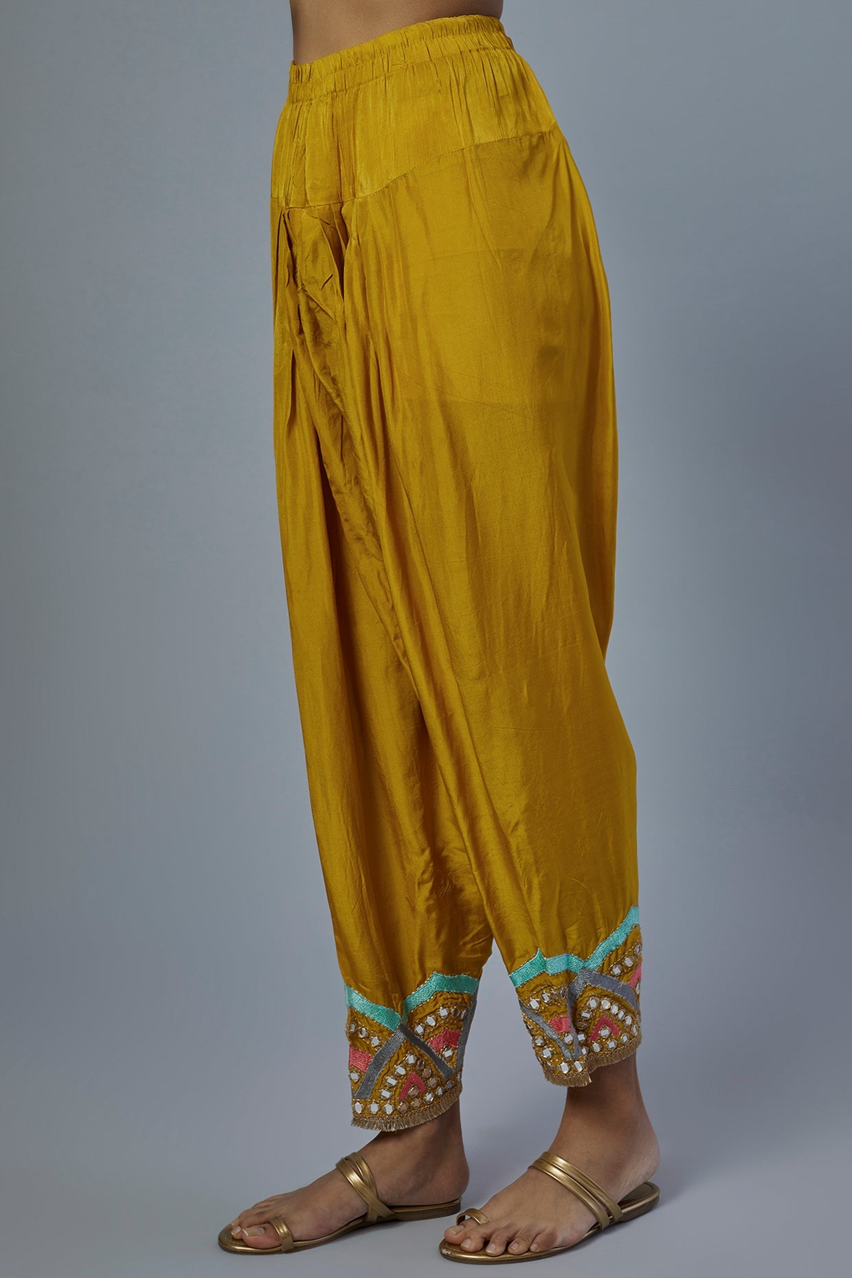 Yellow Georgette Anarkali Set