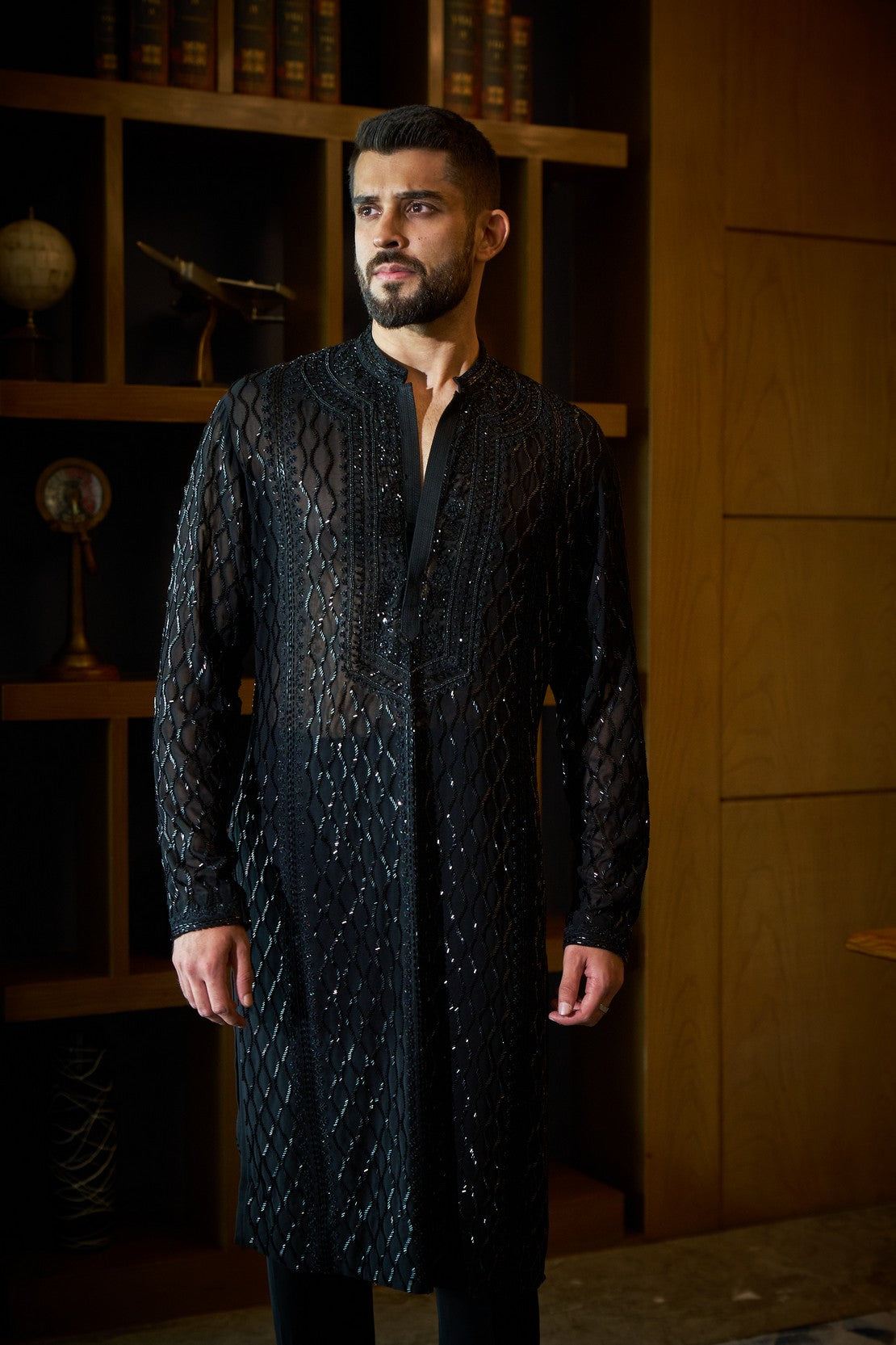 Black DnA lines kurta