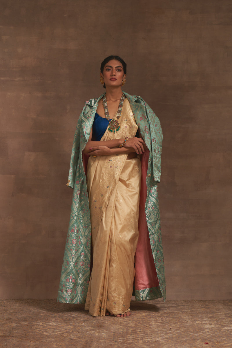 'Surbala' Satin Benarasi Handloom Jacket