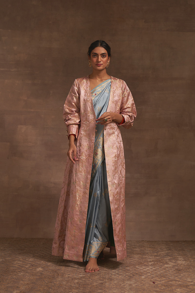 'Mohar' Gulabo Tanchoi Benarasi Handloom Jacket