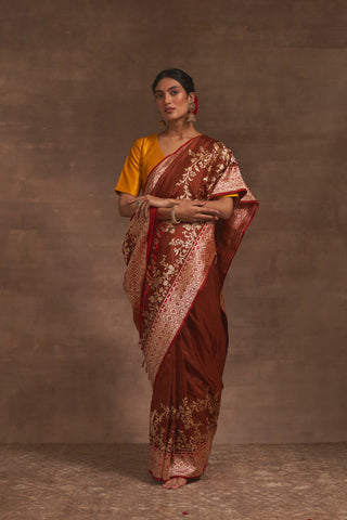 'Rangeen Rubai' Kadiyal Benarasi Handloom Sari