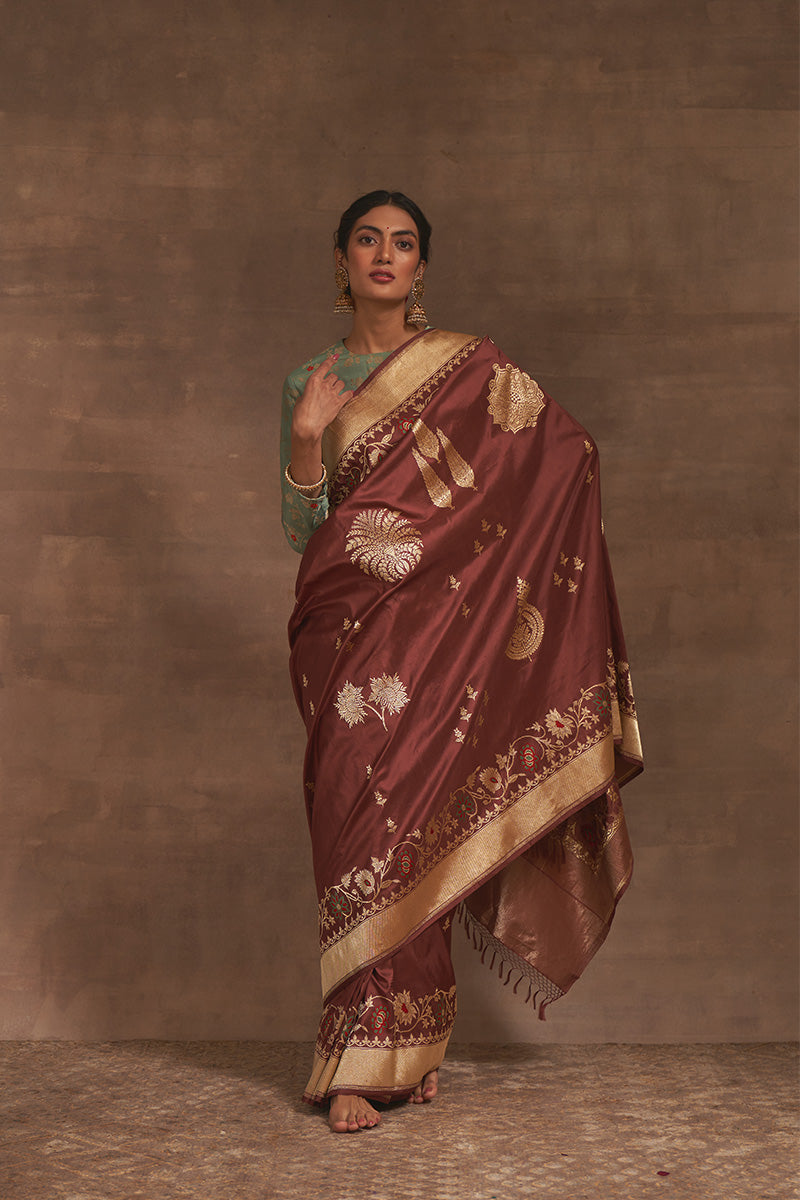 'Madhumalti' Katthai Benarasi Handloom Sari