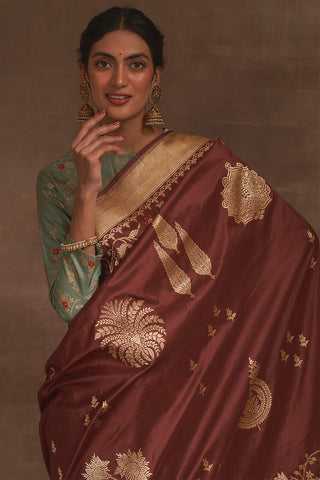 'Madhumalti' Katthai Benarasi Handloom Sari