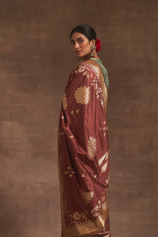 'Madhumalti' Katthai Benarasi Handloom Sari