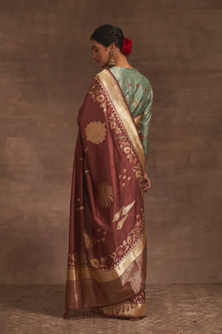 'Madhumalti' Katthai Benarasi Handloom Sari