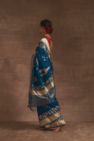 'Madhumohini' Neeli Benarasi Handloom Sari