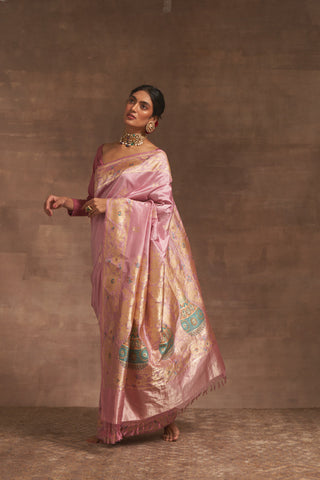 'Kumud Kilol' Kadhua Benarasi Handloom Sari