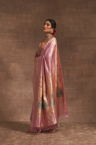 'Kumud Kilol' Kadhua Benarasi Handloom Sari