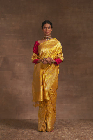 'Champai Noor' Peeli Benarasi Handloom Sari