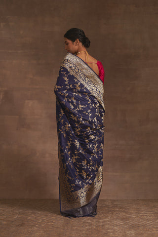 'Champai Noor' neel Benarasi Handloom Sari