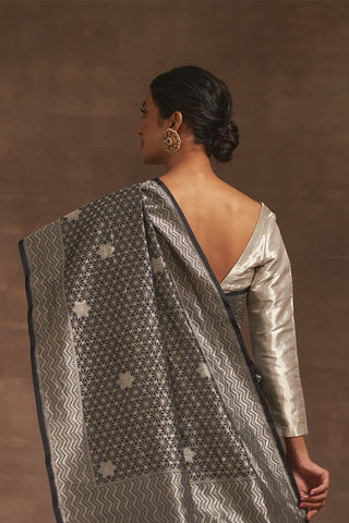 'Jhilmil Sitara' Syah Benarasi Handloom Sari