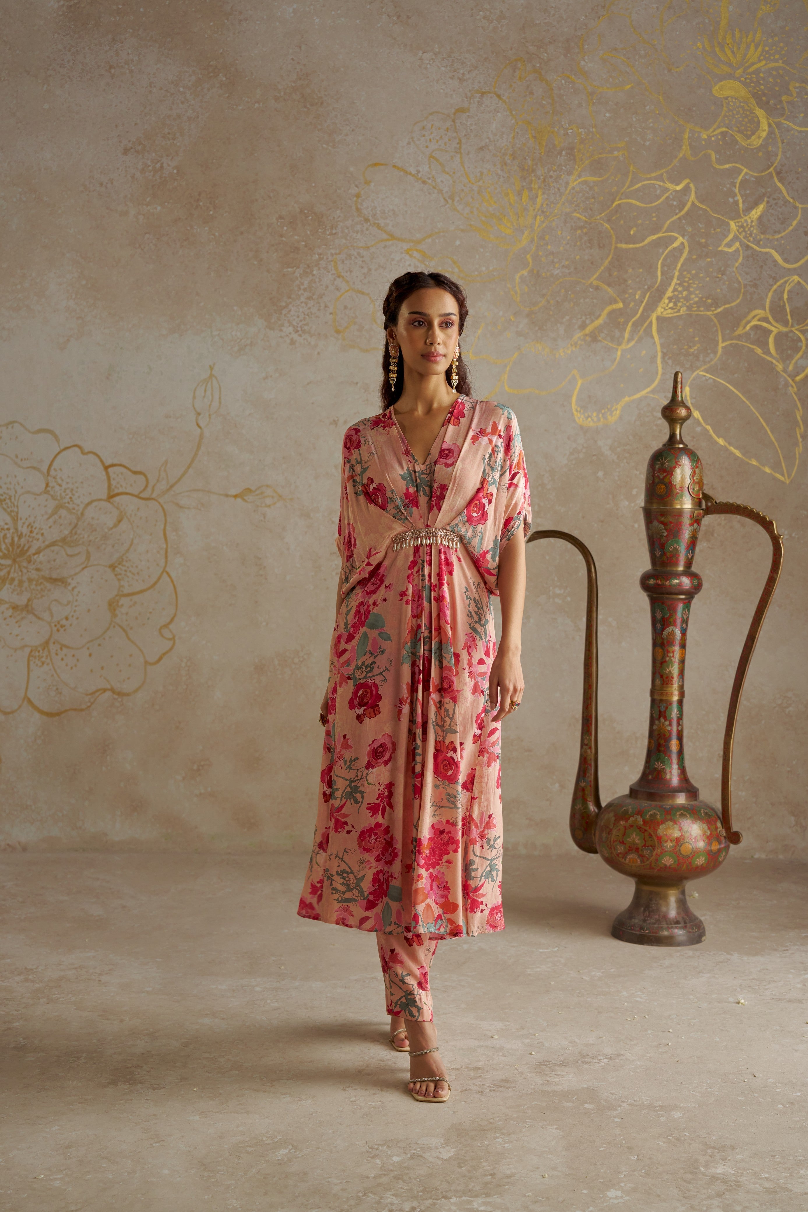 Blush Rose Kaftan Kurta Set