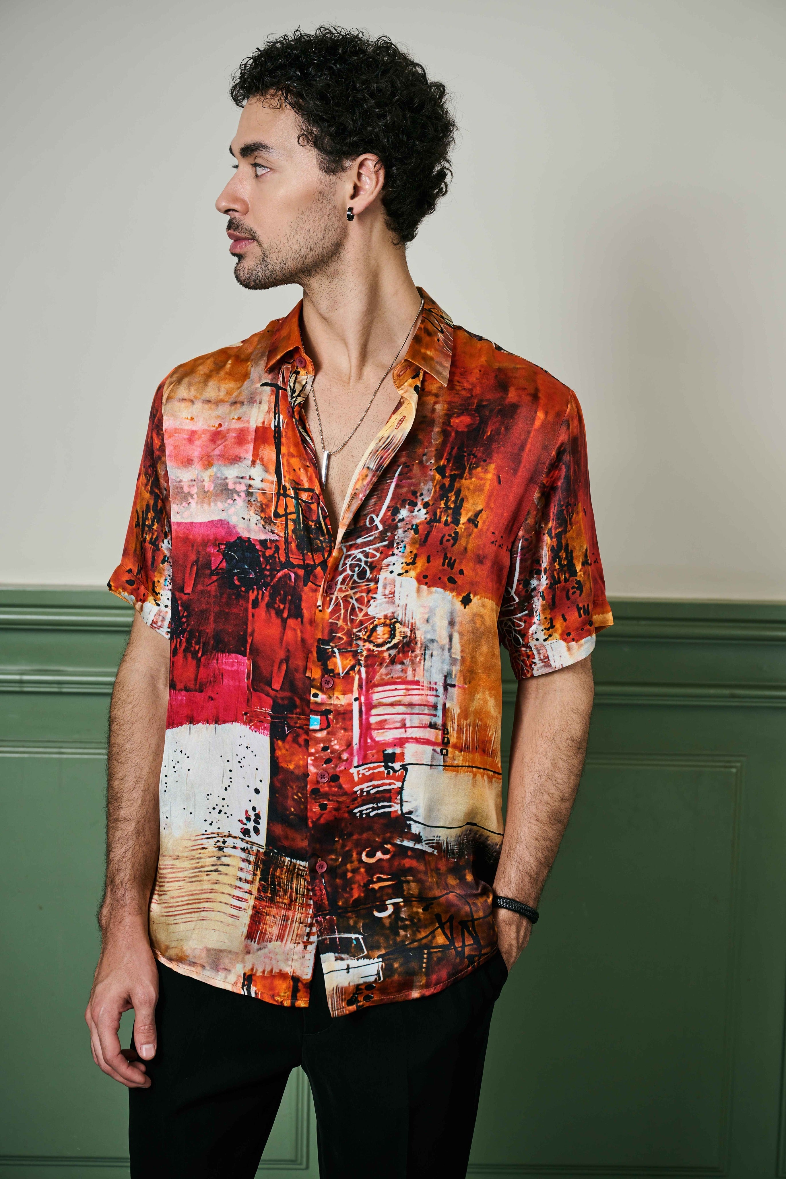 Ember Oasis Habutai Silk Shirt