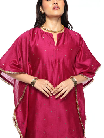 Short kaftan paired with garara pants