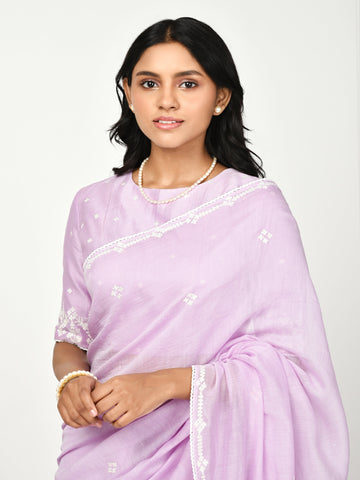 Purple Saree Set